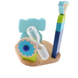 Maxbell Maxbell Kids Toothbrush Cup Toothpaste Holder Set with 3 Minutes Timer Elephant