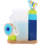 Maxbell Maxbell Kids Toothbrush Cup Toothpaste Holder Set with 3 Minutes Timer Elephant