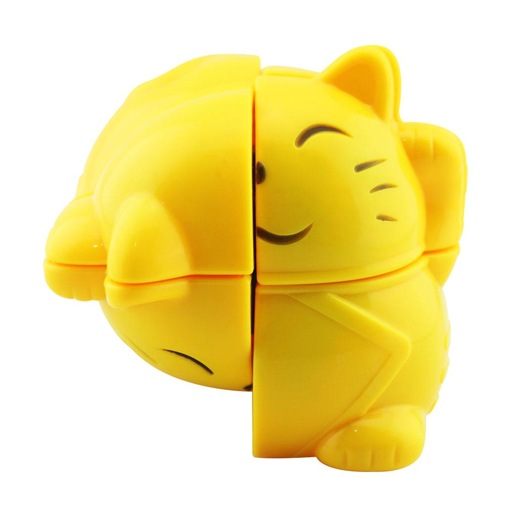 Fortune Cat 2x2x2 Magic Cube Twist Puzzle Funny Education Kids Toy Gift