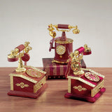 Maxbell Maxbell Classical Dia Telephone Music Box Desktop Jewelry Box Decoration Red