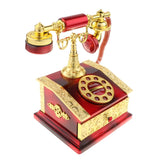 Maxbell Maxbell Classical Dia Telephone Music Box Desktop Jewelry Box Decoration Red