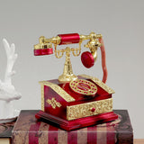 Maxbell Maxbell Classical Dia Telephone Music Box Desktop Jewelry Box Decoration Red