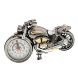 Maxbell 2 Pieces Retro Motorcycle Clock Sculpture Motorbikes Model Art Craft Decor