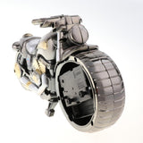 Maxbell 2 Pieces Retro Motorcycle Clock Sculpture Motorbikes Model Art Craft Decor