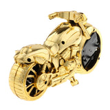 Maxbell 2 Pieces Retro Motorcycle Clock Sculpture Motorbikes Model Art Craft Decor