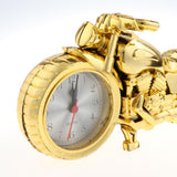 Maxbell 3 Pieces Retro Motorcycle Clock Sculpture Motorbike Model Art Craft Decors