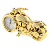 Maxbell 3 Pieces Retro Motorcycle Clock Sculpture Motorbike Model Art Craft Decors