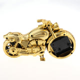 Maxbell 2 Pieces Retro Motorcycle Clock Sculpture Motorbikes Model Art Craft Decor