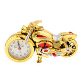 Maxbell 3 Pieces Retro Motorcycle Clock Sculpture Motorbike Model Art Craft Decors