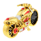 Maxbell 2Pcs Retro Motorcycle Clock Sculpture Motorbike Model Art Crafts Decor