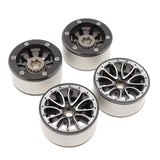 Maxbell Maxbell 4Pcs RC Wheel Rims for 1:10 Axial SCX10 RC4WD Remote Control Car Titanium