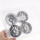 Maxbell Maxbell 4Pcs RC Wheel Rims for 1:10 Axial SCX10 RC4WD Remote Control Car Black
