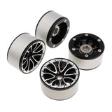 Maxbell Maxbell 4Pcs RC Wheel Rims for 1:10 Axial SCX10 RC4WD Remote Control Car Black