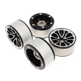 Maxbell Maxbell 4Pcs RC Wheel Rims for 1:10 Axial SCX10 RC4WD Remote Control Car Black