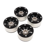 Maxbell Maxbell 4Pcs RC Wheel Rims for 1:10 Axial SCX10 RC4WD Remote Control Car Black