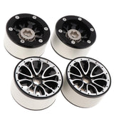Maxbell Maxbell 4Pcs RC Wheel Rims for 1:10 Axial SCX10 RC4WD Remote Control Car Black