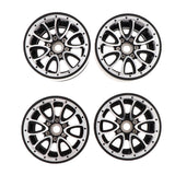 Maxbell Maxbell 4Pcs RC Wheel Rims for 1:10 Axial SCX10 RC4WD Remote Control Car Black