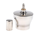Maxbell High Quality Stainless Steel Spirit Lamp Alcohol Burner with Wick for Lab Use, 450ml - Aladdin Shoppers