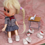 8xFashion 1:12 Scale BJD Doll Snakers for OB11 BJD Doll Accs Easy to Wear Red
