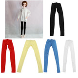 Maxbell 1/4 Doll Colorful Pencil Pants for BJD Doll Clothes Skinny Pants Black & Red