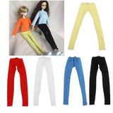 Maxbell 1/4 Doll Colorful Pencil Pants for BJD Doll Clothes Skinny Pants Black & Red