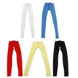 Maxbell 1/4 Doll Colorful Pencil Pants for BJD Doll Clothes Skinny Pants Black & Red