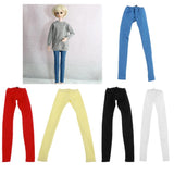 Maxbell 1/4 Doll Colorful Pencil Pants for BJD Doll Clothes Skinny Pants Black & Red