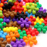 Maxbell 900 Pieces Creative Plastic Snowflake Building Blocks Puzzle Kids STEM Toys