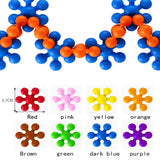 Maxbell 900 Pieces Creative Plastic Snowflake Building Blocks Puzzle Kids STEM Toys