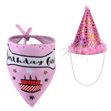 Maxbell Maxbell Cute Dog Triangle Birthday Party Bandana Scarf with Doggie Hat Supplies Pink