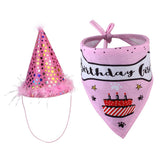 Maxbell Maxbell Cute Dog Triangle Birthday Party Bandana Scarf with Doggie Hat Supplies Pink