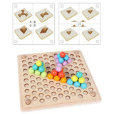 Maxbell Maxbell Wooden Clip Beads Game Board Set Early Educational Developmental Toys