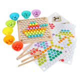 Maxbell Maxbell Wooden Clip Beads Game Board Set Early Educational Developmental Toys