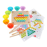 Maxbell Maxbell Wooden Clip Beads Game Board Set Early Educational Developmental Toys