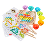 Maxbell Maxbell Wooden Clip Beads Game Board Set Early Educational Developmental Toys