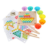 Maxbell Maxbell Wooden Clip Beads Game Board Set Early Educational Developmental Toys