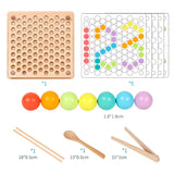 Maxbell Maxbell Wooden Clip Beads Game Board Set Early Educational Developmental Toys