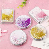Maxbell 2x Girl Handheld Compact Makeup Mirrors Magnifying Folding Vanity Round