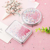 Maxbell 2x Girl Handheld Compact Makeup Mirrors Magnifying Folding Vanity Round