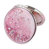 Maxbell 2x Girl Handheld Compact Makeup Mirrors Magnifying Folding Vanity Round