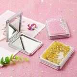Maxbell 2x Girl Handheld Compact Makeup Mirrors Magnifying Folding Vanity Round