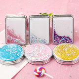 Maxbell 2x Girl Handheld Compact Makeup Mirrors Magnifying Folding Vanity Round