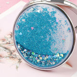 Maxbell 2 Pieces Compact Double Sided Makeup Mirror Portable Folding Mirror