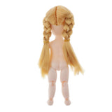 Maxbell 4xMini 16cm 13 Joints Nude Girl Doll Body Model DIY Accessory Blond Hair B