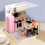 Maxbell 1/12 DIY Cabin Dollhouse Handcraft Miniature Kitchen Kit Toy - Taste of Life