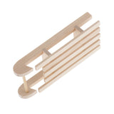 Maxbell 1/12 Dollhouse Unfinshed DIY Wooden Toboggan Sled Garden Outdoor Decor 2pcs