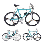 Maxbell 1/10 Scale Simulation Alloy Mini Mountain Bike Bicycle Model Gift Sky Blue A