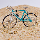 Maxbell 1/10 Scale Simulation Alloy Mini Mountain Bike Bicycle Model Gift Sky Blue A