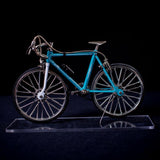 Maxbell 1/10 Scale Simulation Alloy Mini Mountain Bike Bicycle Model Gift Sky Blue A