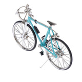 Maxbell 1/10 Scale Simulation Alloy Mini Mountain Bike Bicycle Model Gift Sky Blue A